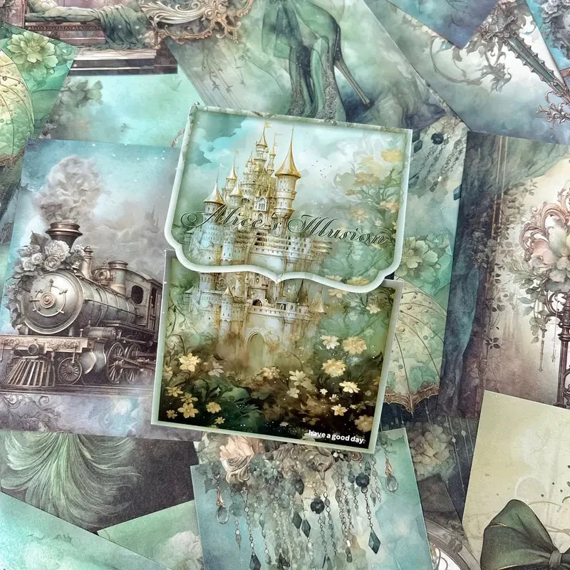 50 sheets Retro Scrapbook Material Paper