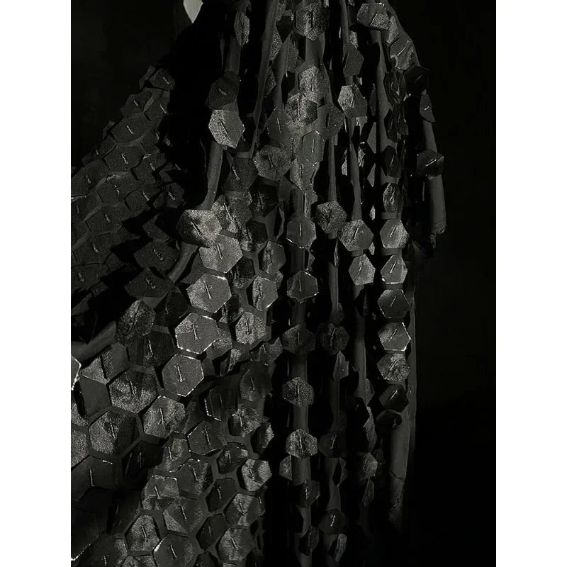 Standing weight texture geometric panel sheer