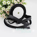 (25 yards/roll) Black Single Face Satin Ribbon