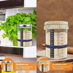 Sourdough Starter Jar Kit 900ml Clear Glass Kitchen Tools