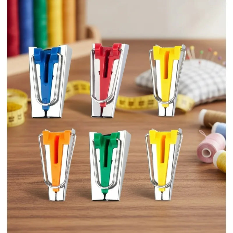 Bias Tape Makers Kit of 5 Sizes 1/4" 3/8" 1/2" 3/4" 1" DIY Quilting Tools Kit