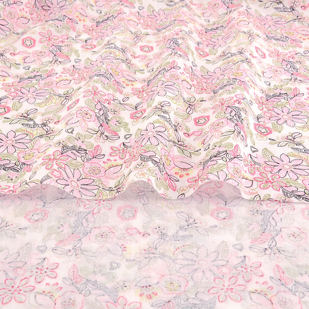 Lovely Fresh Red Printed Cloth 100% Cotton Fabric