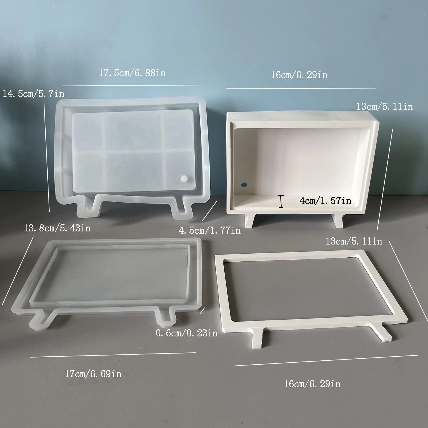 Flexible Silicone Resin Mold For Handmade Storage Boxes