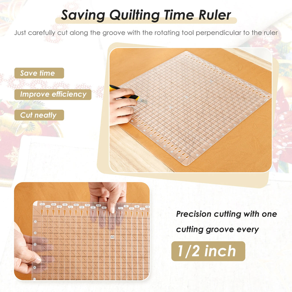 Quilting Ruler 12 x 12 Inches Clear Acrylic Quilting Template