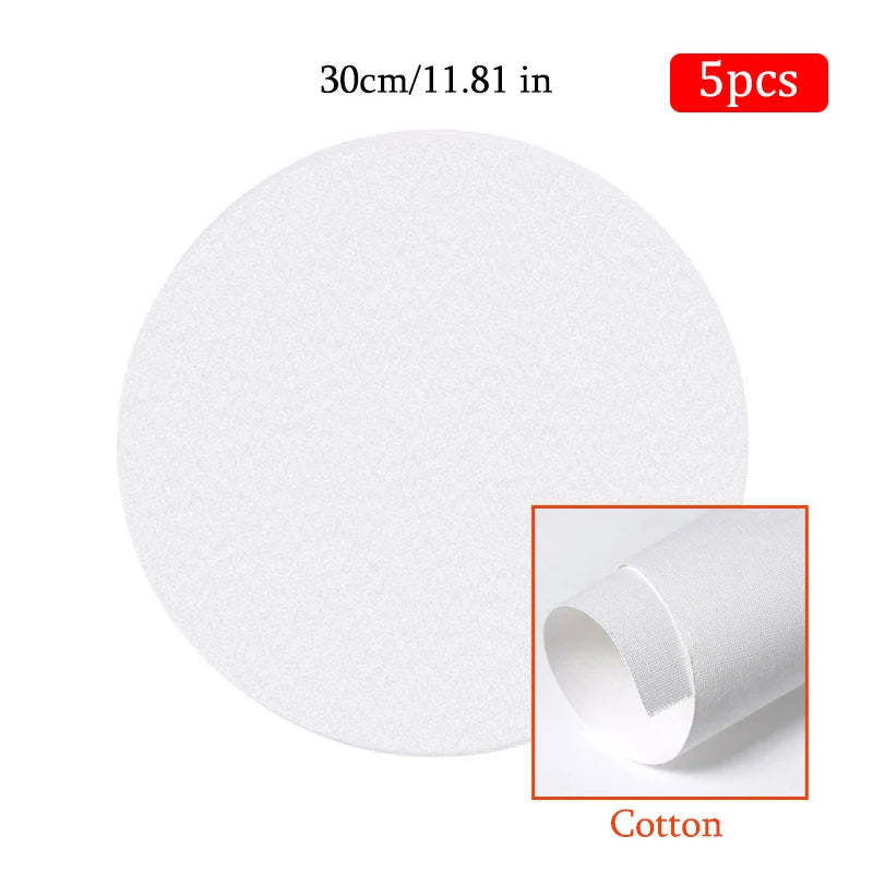 5pcs White Blank Square Artist Canvas