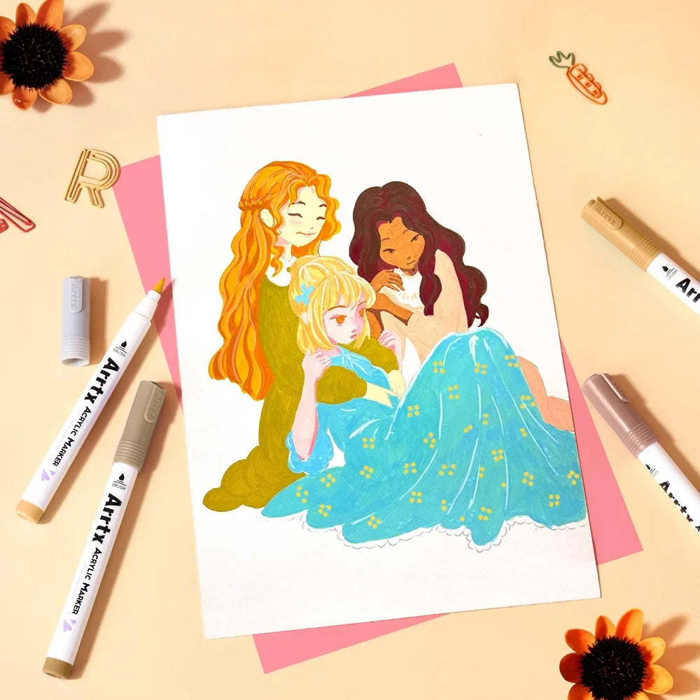 Arrtx 30 Colors Skin Color Acrylic Paint Pens