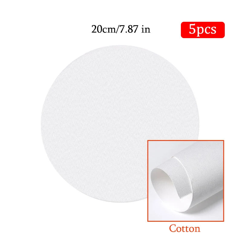 5pcs White Blank Square Artist Canvas