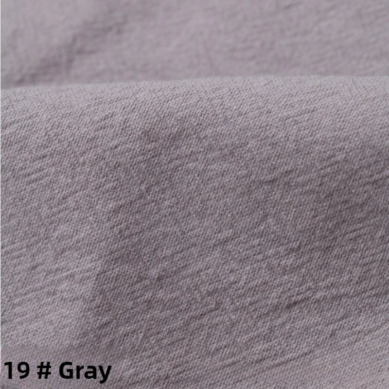 Cotton Linen Fabric Skin Texture Crepe