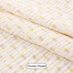 130*50CM Printed Pure Cotton Double-layer Crepe Fabric