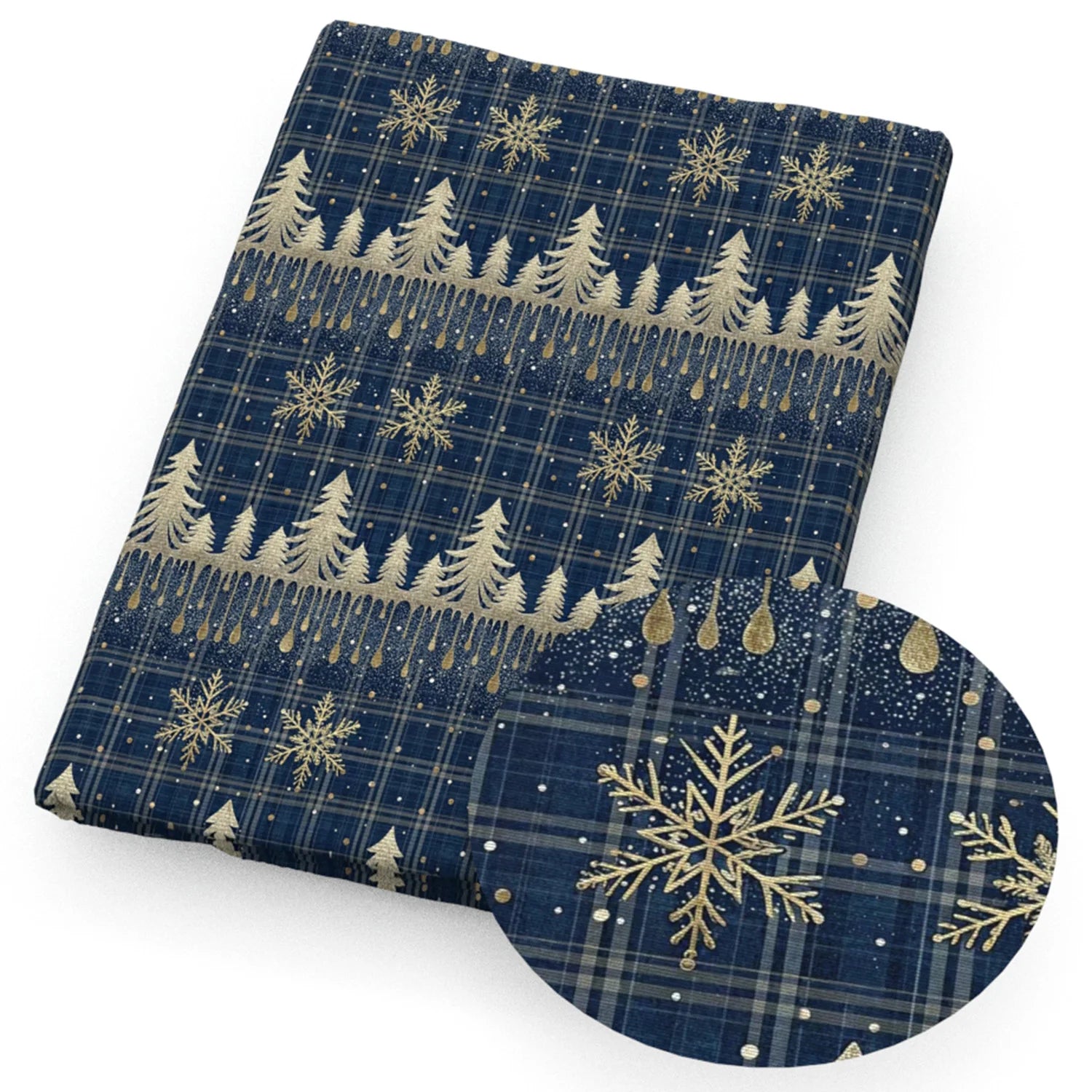 50*145cm Patchwork Christmas Polyester Cotton Fabric