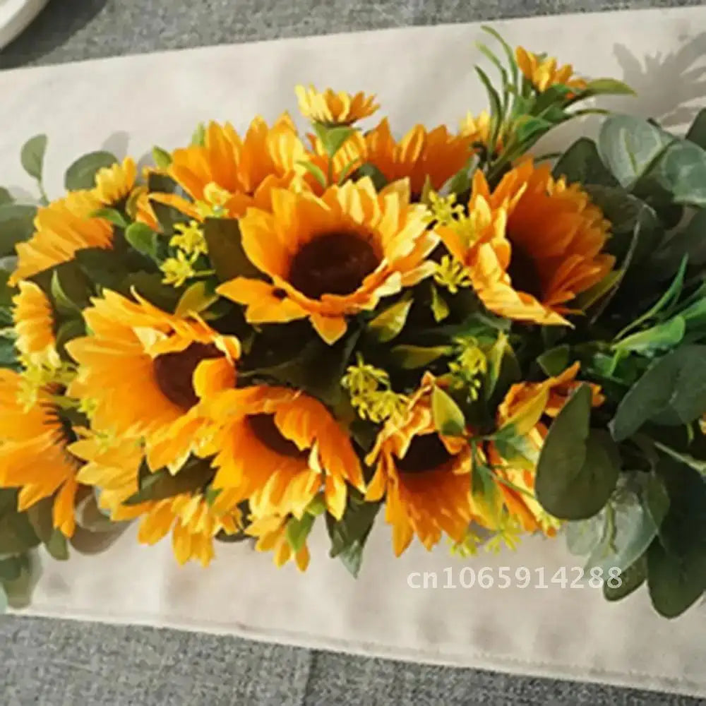 Artificial Flower Wreath Door Decoration