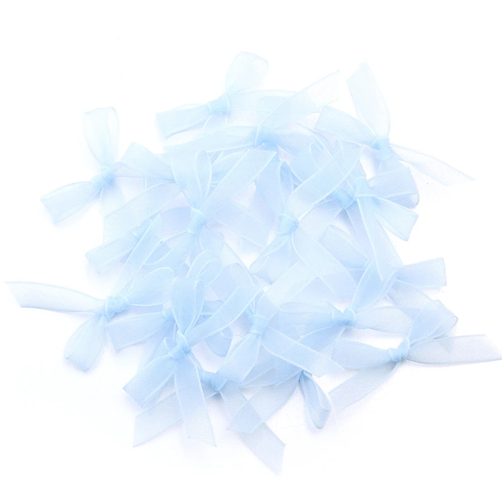 20pcs/lot Colorful Organza Mini Ribbon Bow