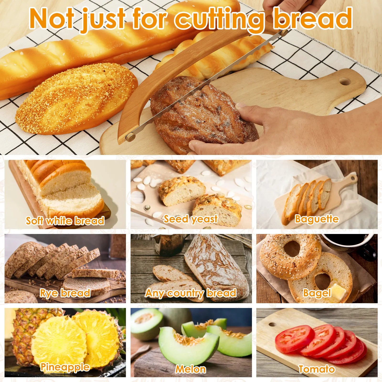 Wooden Bread Bow Knife Bow Bread Knife