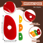4 Pcs Soft Rubber Rib for Pottery Clay Silicone Ceramics Tools