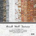 12 Sheets Brick Wall Pattern Scrapbooking Paper