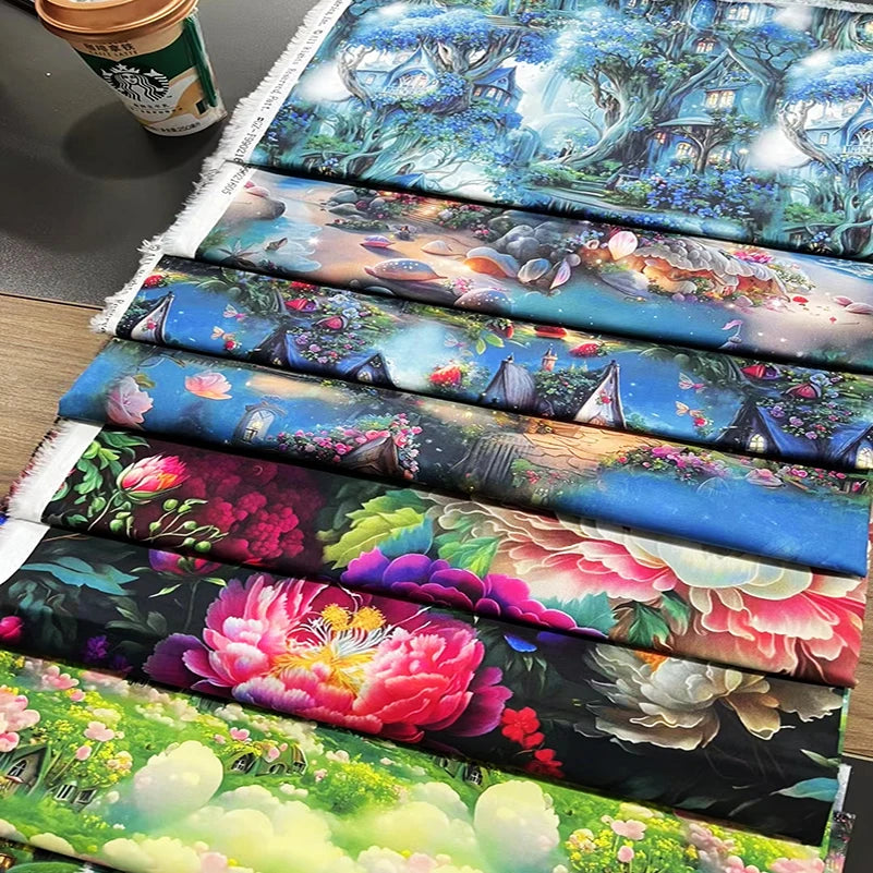 Cotton Fabric Digital Printing HD Fairy Tale 