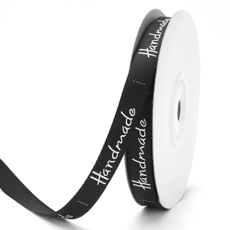 25 Yards 3/8'' (10mm) Handmade Design Polyester Ribbon