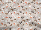 160*50cm Animal Babbit Fox Printed Cotton Fabric