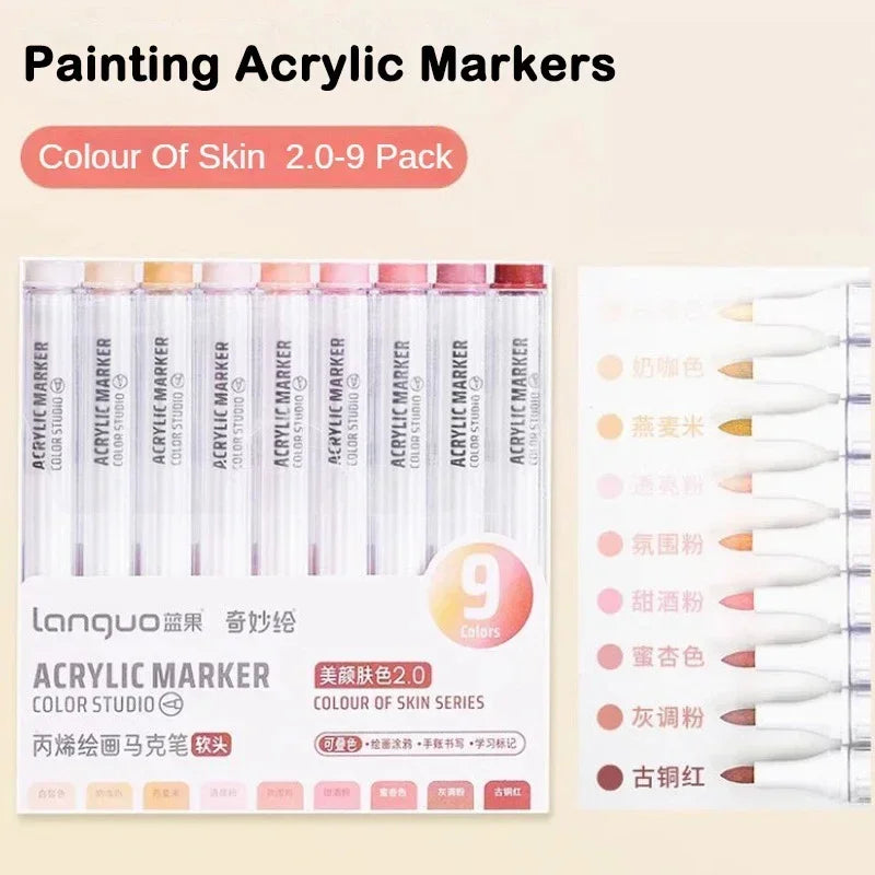 9/144 Colors Acrylic Paint Art Marker Pen