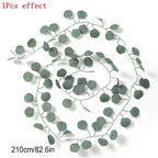 210cm Green Eucalyptus Flower Wreath