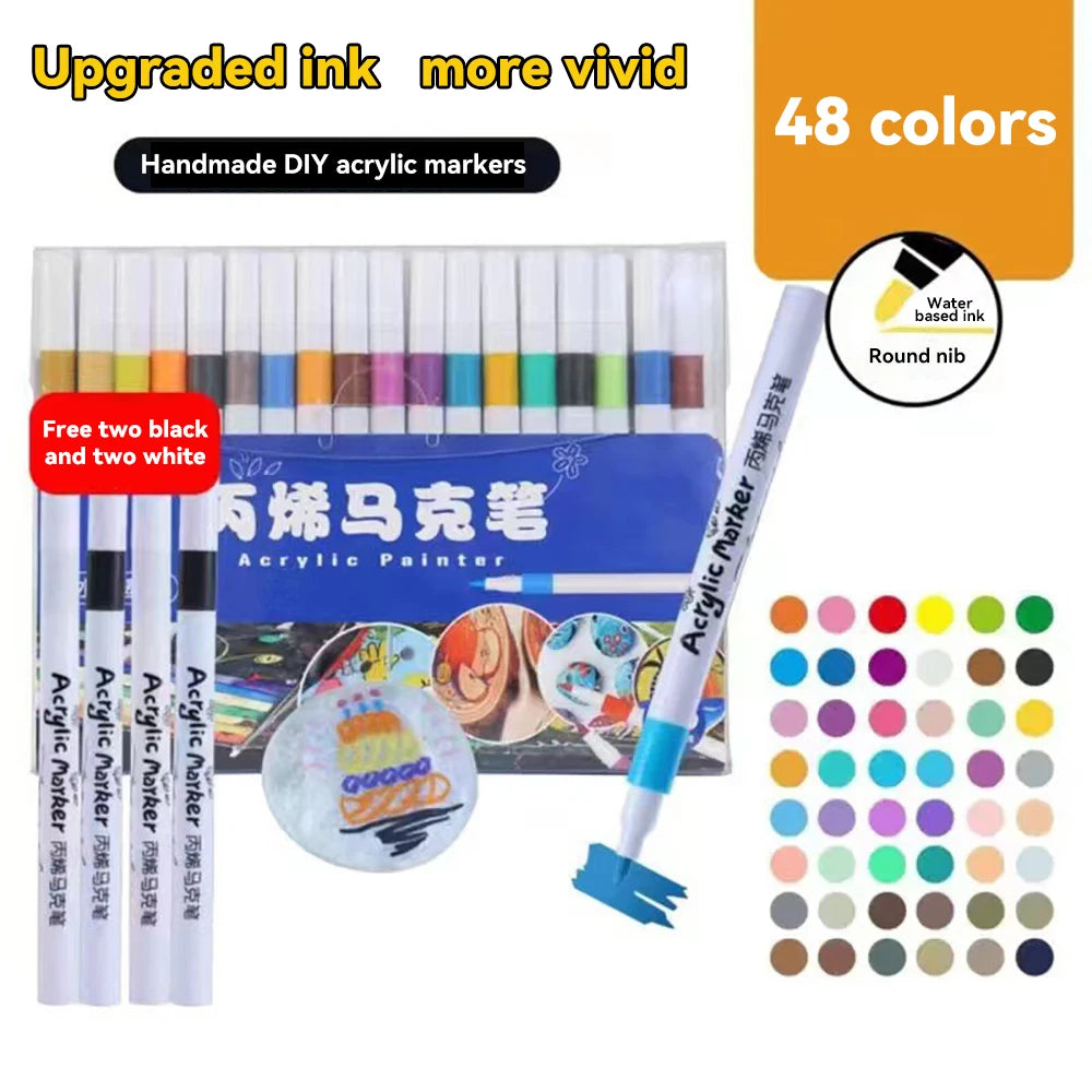 12/24/36/48/60 Colors Acrylic Paint Marker Set