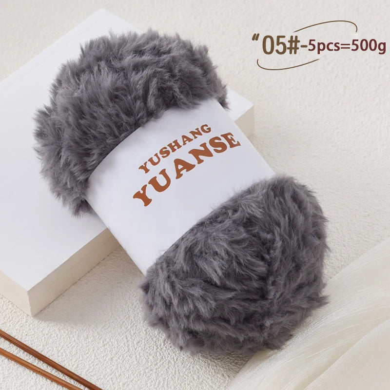Faux Fur Yarn for Knitting