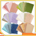 96 Sheets Textured Scrapbook Paper And Mesh