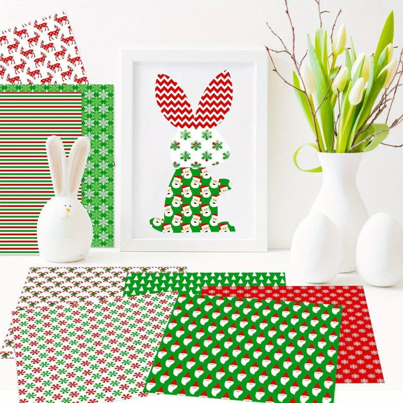 12 Sheet DIY Christmas Pattern Paper