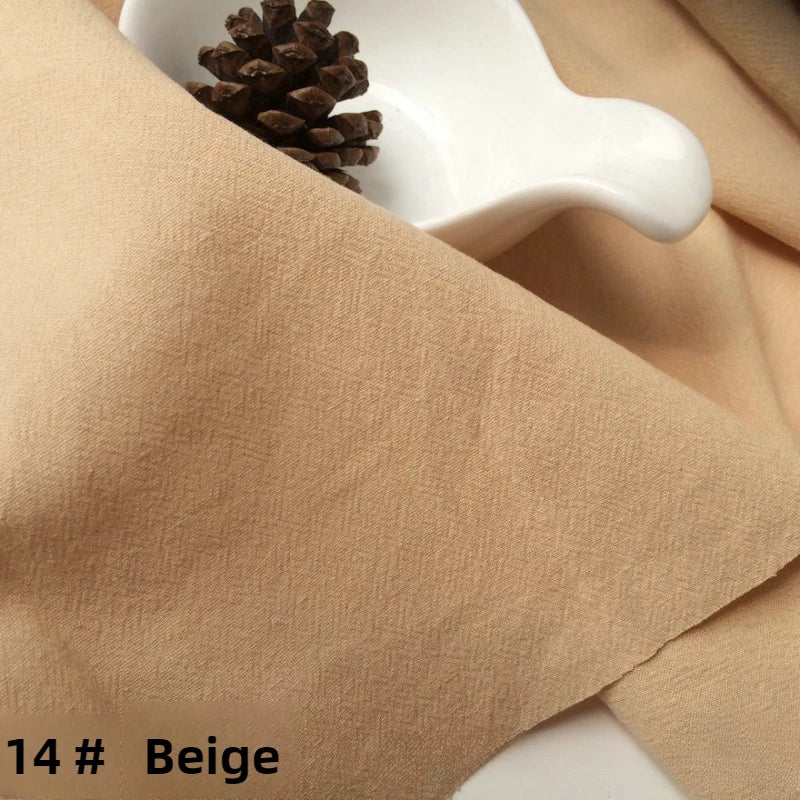 Cotton Linen Fabric Skin Texture Crepe