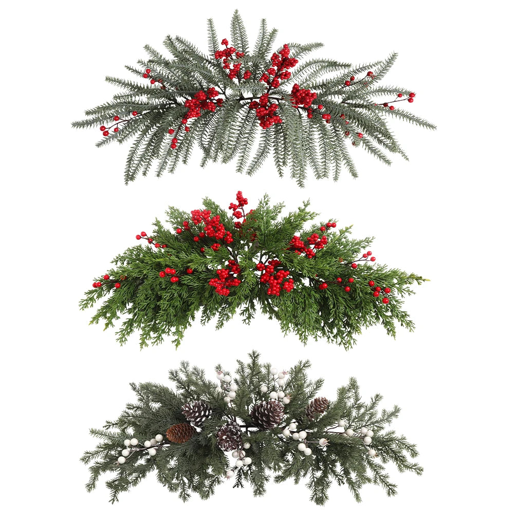 Frosted Artificial Christmas Wreaths
