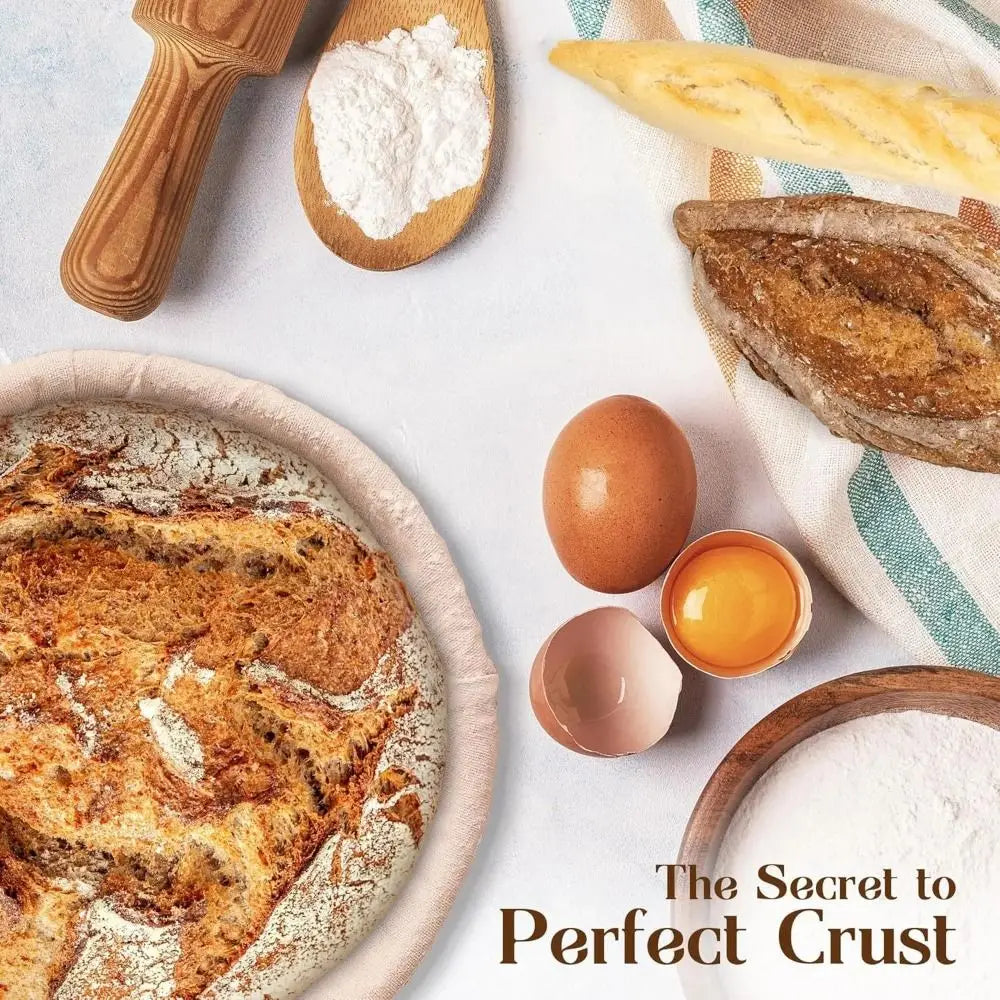 Round Woven Fermentation Basket Rustic Style