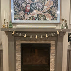 Christmas Wooden Wreath with 12 Trees and Beads