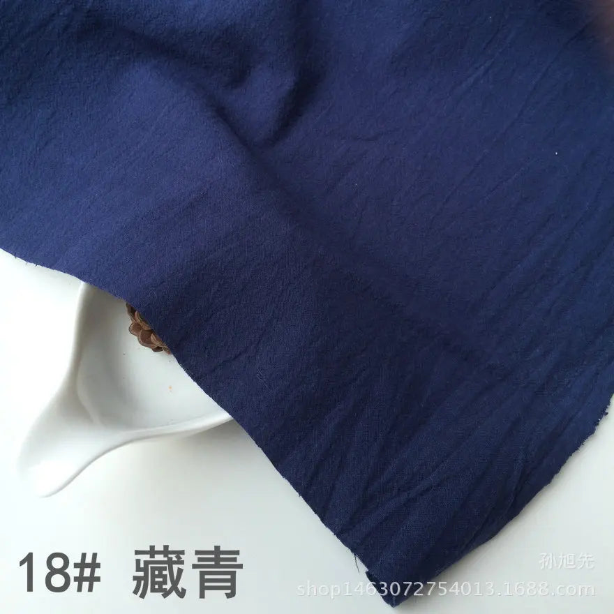 Cotton Linen Fabric Skin Texture Crepe
