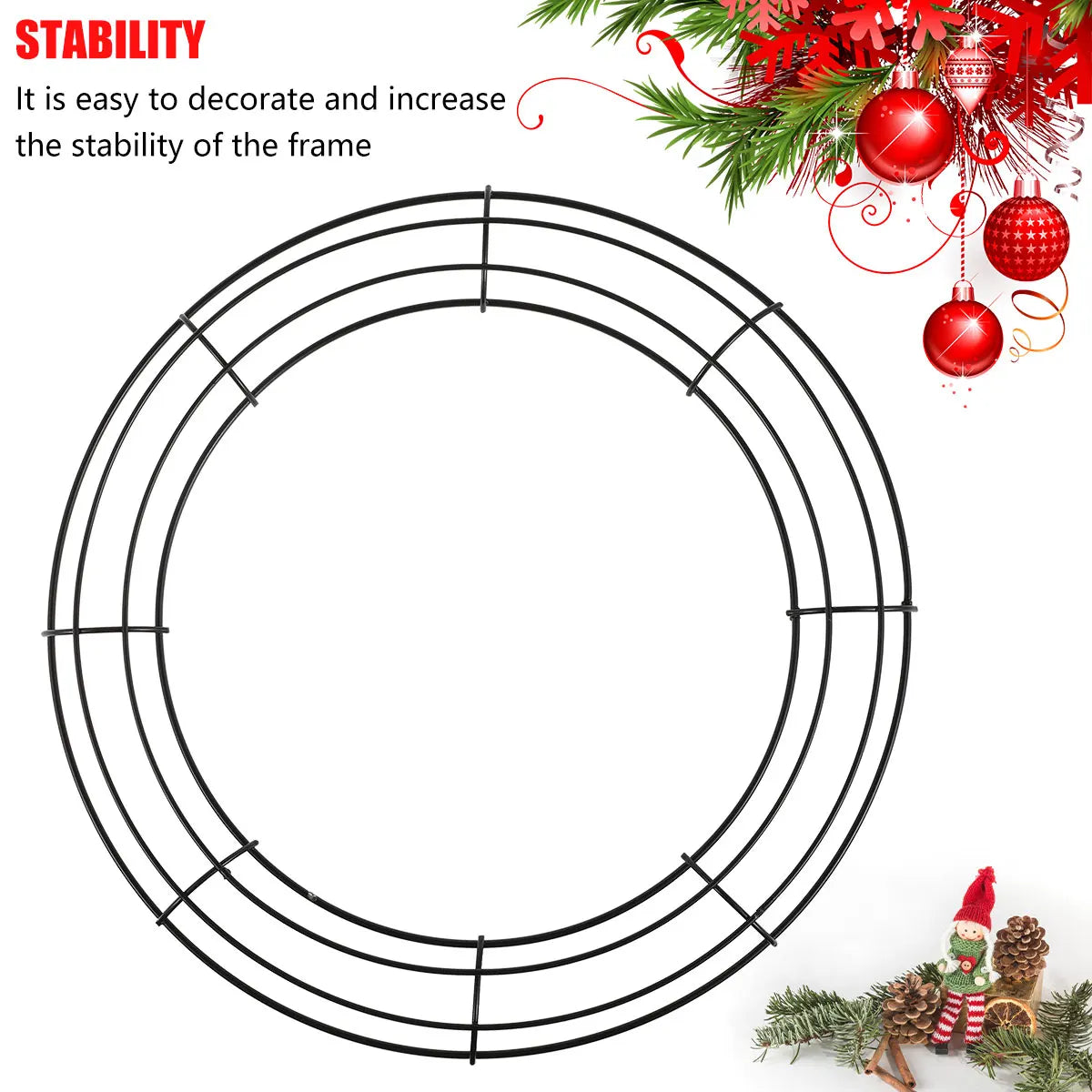 3 Pcs Metal Wreath Frame 20CM Wire Wreath Rings