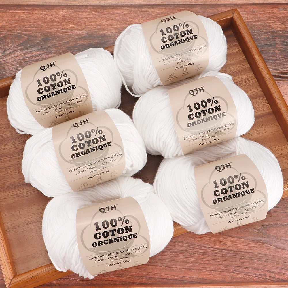 6pcs Cotton Soft Breathable Yarn
