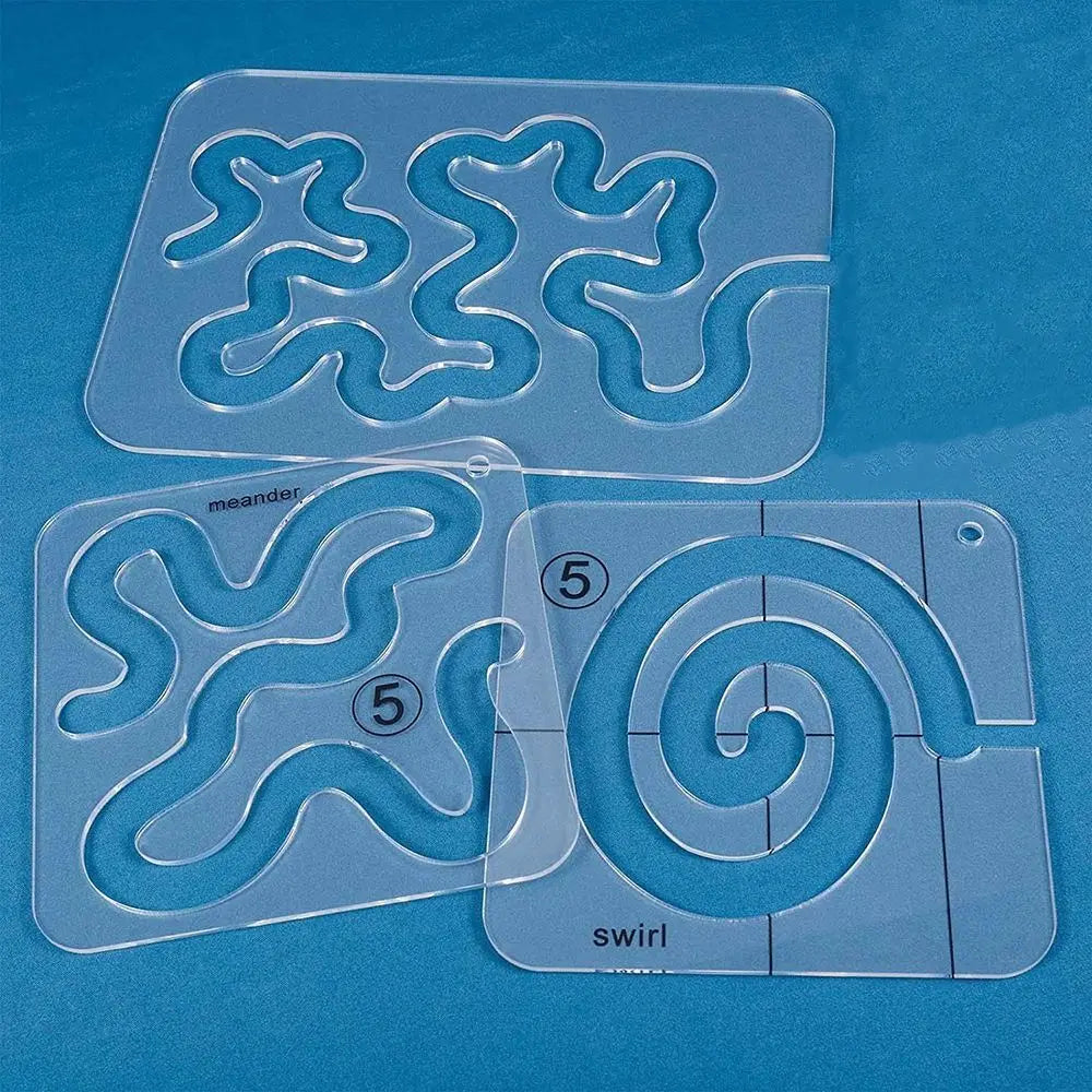 3PCS Quilting Template Ruler Sewing Rulers
