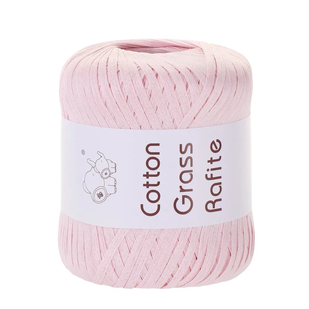 New Multicolour Rafia Yarn DIY Hand-Knitted Raffia Straw Yarn Crocheting Paper Threads Knitting