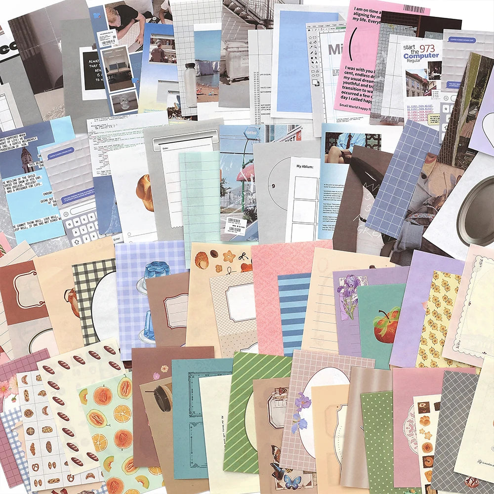 50 sheets Retro Ins Memo Material Book Decorative Paper