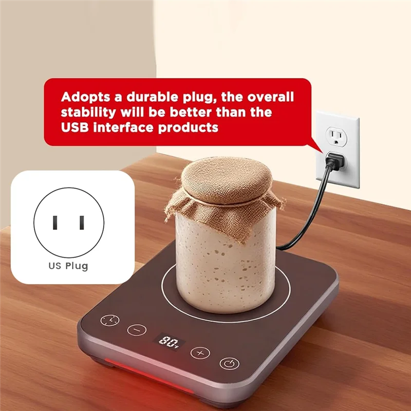 A52Q-Sourdough Starter Warmer Warming Mat With 70-100° F Precise Thermostat