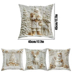 4 Pieces Christmas Pillow Covers 18x18 Inch