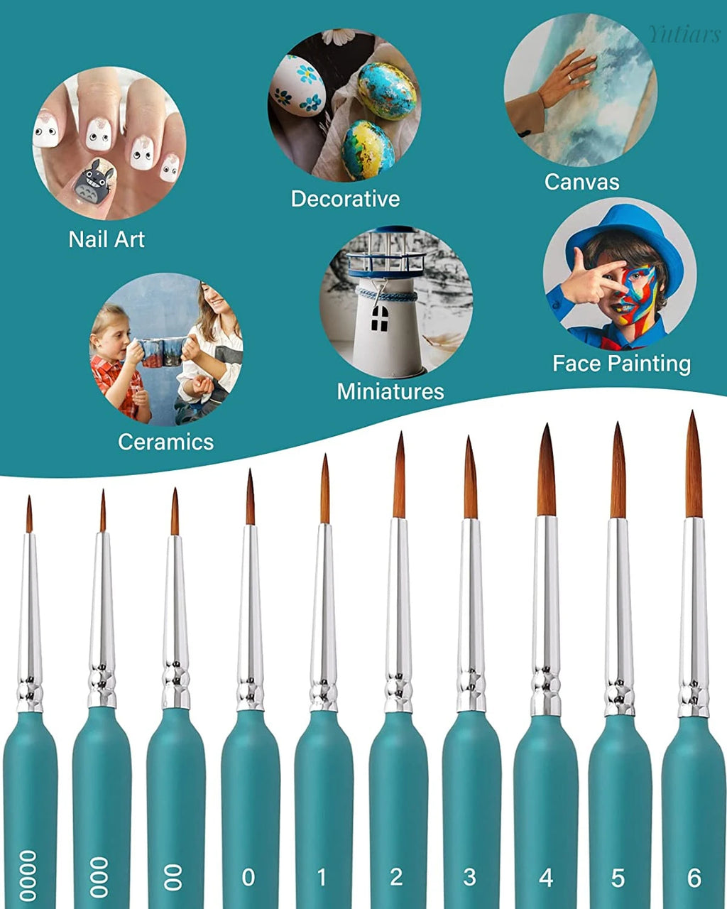 11/22pcs Miniature Paint Brushes Art Painting Brushes