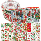 40pcs Christmas Fabric Squares Jelly Roll Strips
