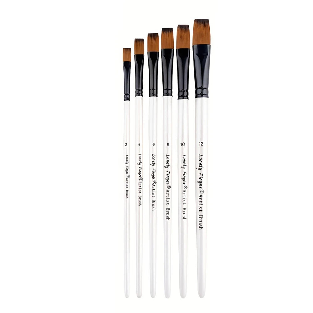 6pcs Artist Paint Brush Set Professional Anti-Shedding