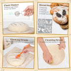 Sourdough Starter Kit Bread Baking Supplies with Bread Proofing Basket
