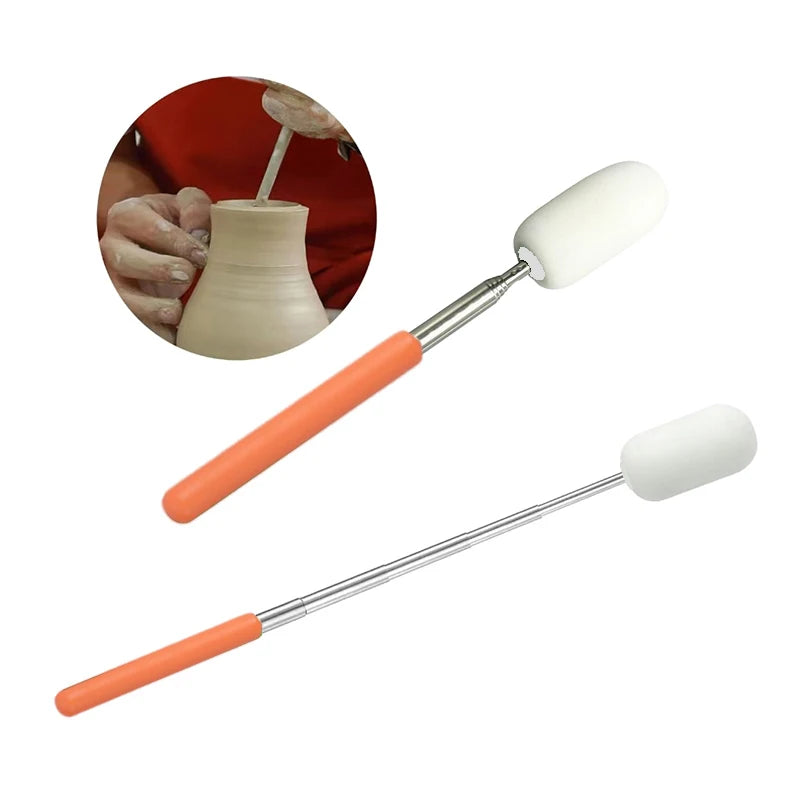 Pottery Absorbent Sponge Telescoping Stick