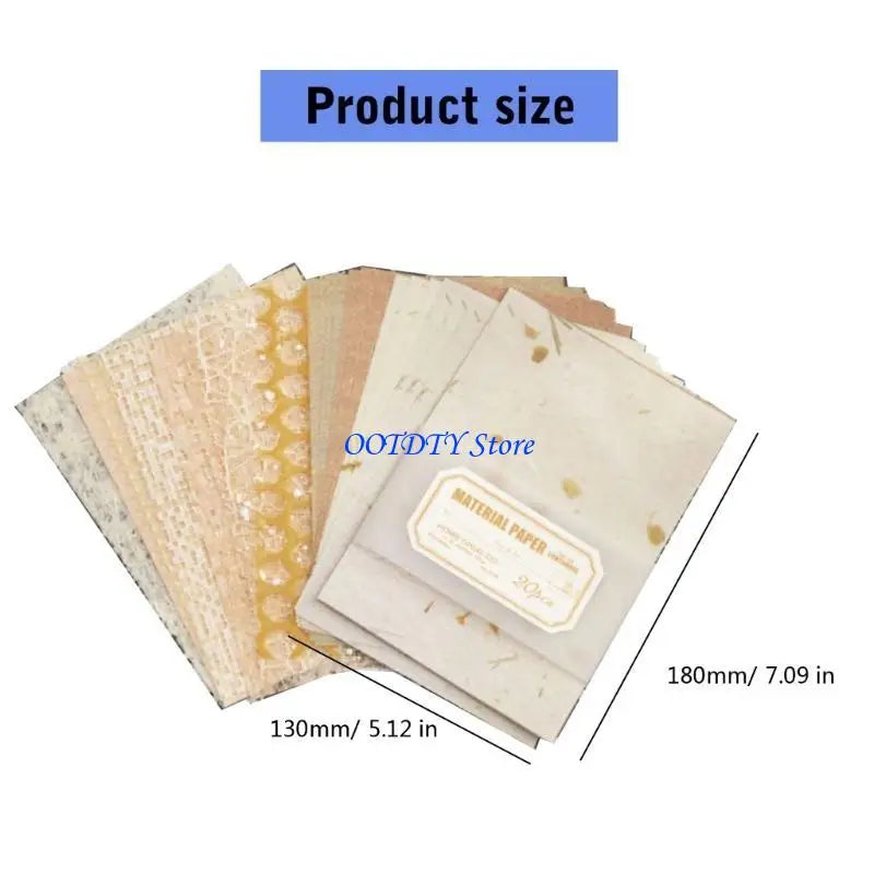 20 Sheets Aesthetic Scrapbooking Paper