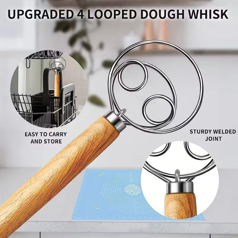 1-pc Danish Dough Whisk - Stainless Steel