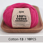 10PCS 100% Organic Cotton Yarn
