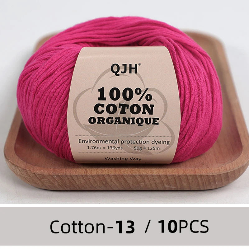10PCS 100% Organic Cotton Yarn