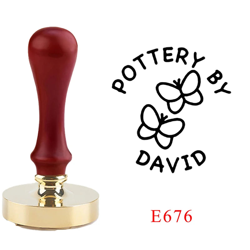 Custom Pottery Stamp for Clay Logo Design Personalized Customized Stamp